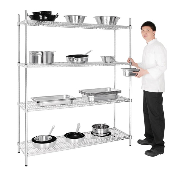 Vogue 4 Tier Wire Shelving Kit 1525x460mm PAS-L929