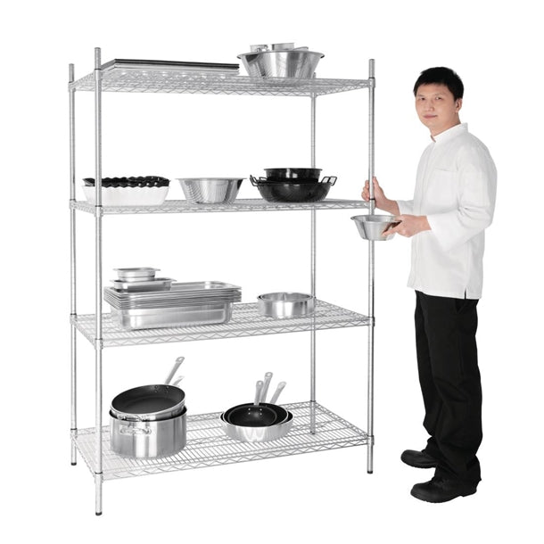 Vogue 4 Tier Wire Shelving Kit 1220x610mm PAS-U257