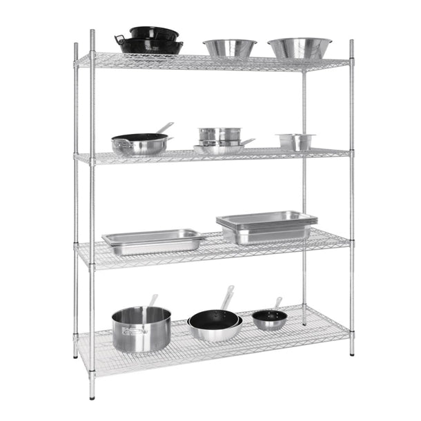 Vogue 4 Tier Wire Shelving Kit 1525x610mm PAS-U258