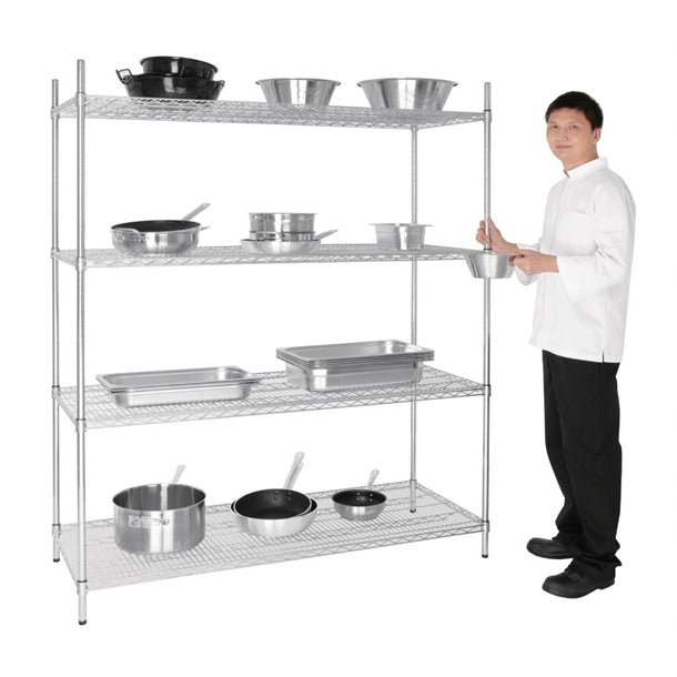 Vogue 4 Tier Wire Shelving Kit 1525x610mm PAS-U258