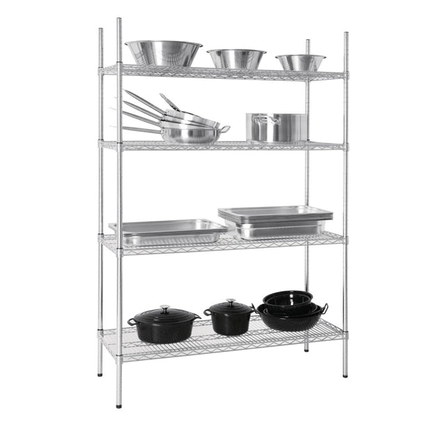 Vogue 4 Tier Wire Shelving Kit 1220x460mm PAS-L928