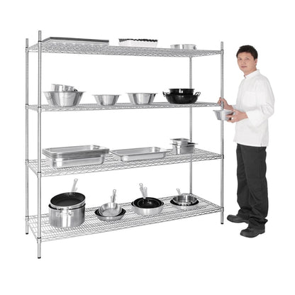 Vogue 4 Tier Wire Shelving Kit 1830x610mm PAS-U259