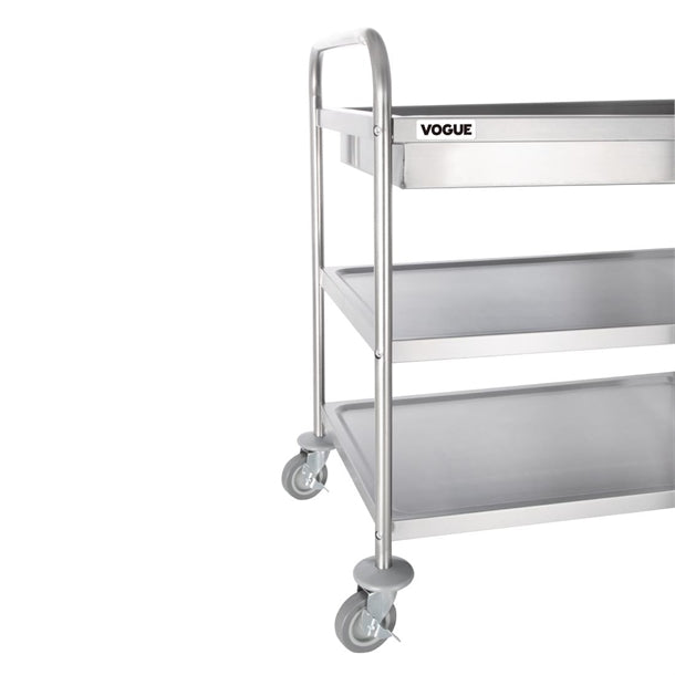 Vogue Stainless Steel 3 Tier Deep Tray Clearing Trolley PAS-CC365