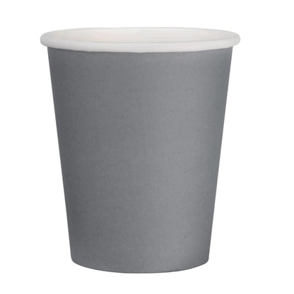 Fiesta Recyclable Takeaway Coffee Cups Single Wall Charcoal 225ml (Pack of 1000) PAS-GP415