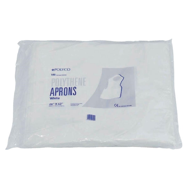 Disposable Aprons White 106cm (Pack of 100) PAS-A310