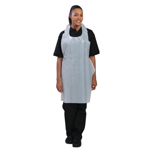 Disposable Aprons White 106cm (Pack of 100) PAS-A310