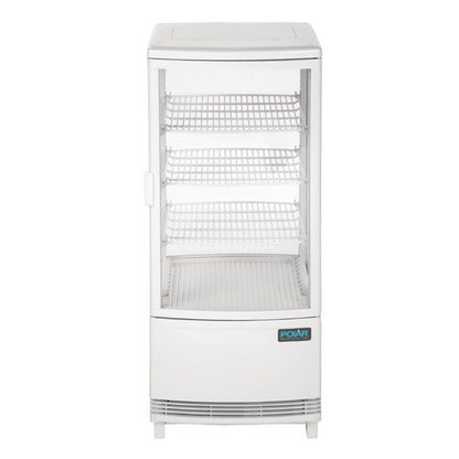 Polar C-Series Curved Door Display Fridge White 86Ltr PAS-CB507-A