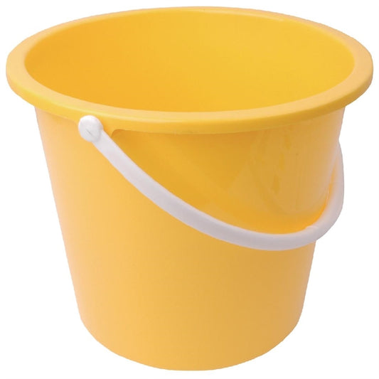 Jantex Round Plastic Bucket Yellow 10Ltr PAS-CD805