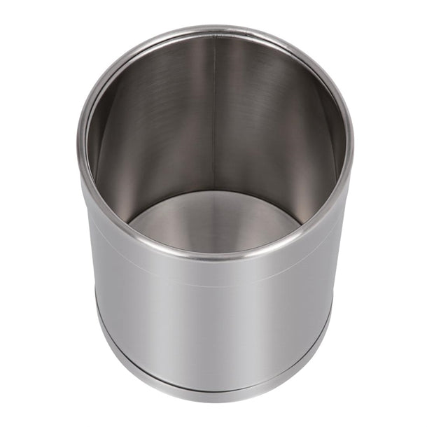 Bolero Stainless Steel Waste Paper Bin 10.2Ltr PAS-CF130