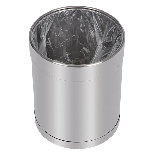 Bolero Stainless Steel Waste Paper Bin 10.2Ltr PAS-CF130