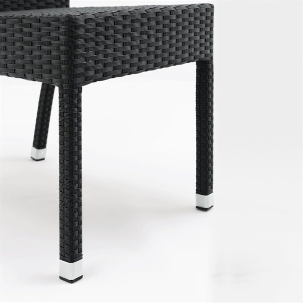 Bolero Wicker Side Chairs Charcoal (Pack of 4) PAS-CF159