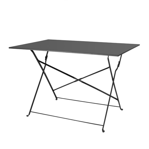 Bolero Pavement Style Folding Table Black 1100mm x 700mm PAS-CH968