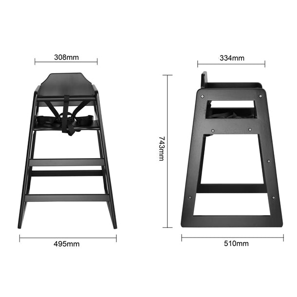 Bolero Wooden High Chair PAS-CJ588