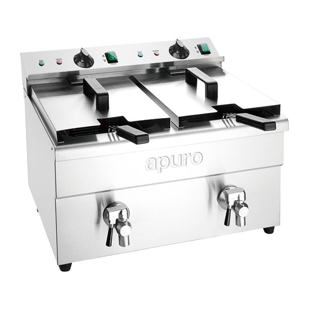 Apuro Double Induction Fryer - 2x3kW PAS-CT012-A