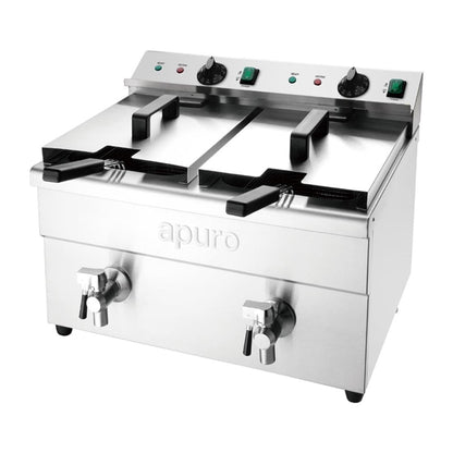 Apuro Double Induction Fryer - 2x3kW PAS-CT012-A