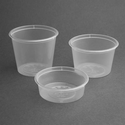 Fiesta Recyclable Plastic Microwavable Deli Pot 50ml / 1 3/4oz (Pack of 100) PAS-CT285