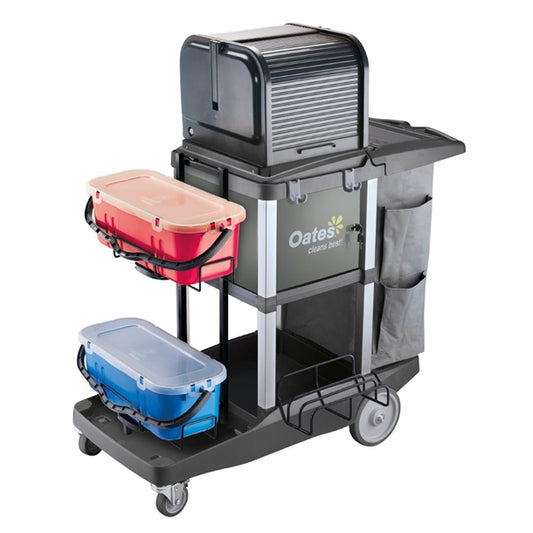 Oates JC-3000ZXE Platinum Janitors Cart Amplified PAS-DD183