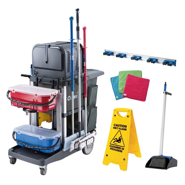 Oates JC-3000ZXG Platinum Janitors Cart the Works Kit PAS-DD185