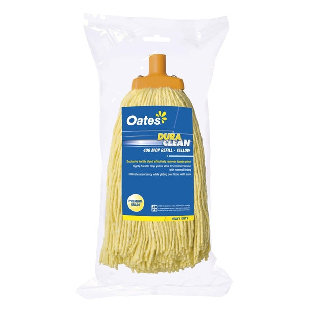 Oates MH-DC-01Y Duraclean String Mop Head Refill Yellow PAS-DD194