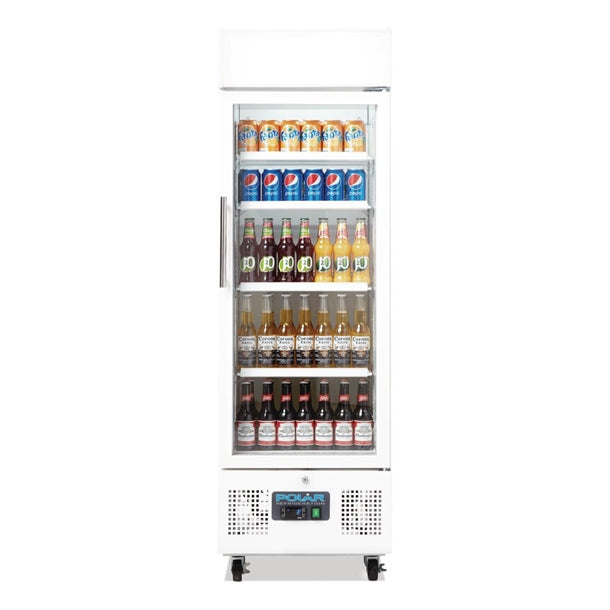 Polar G-Series Upright Display Fridge White 218Ltr PAS-DM075-A