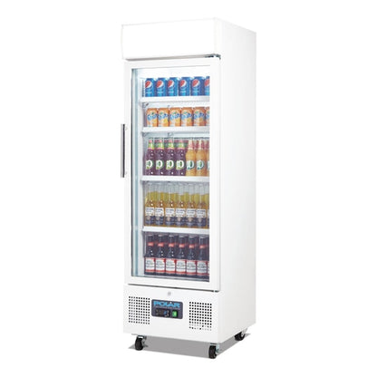 Polar G-Series Upright Display Fridge White 218Ltr PAS-DM075-A