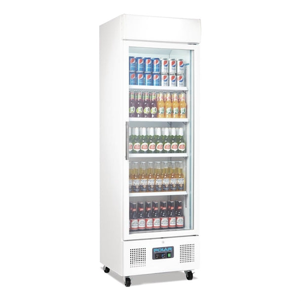 Polar G-Series Upright Display Fridge White 350Ltr PAS-DM076-A