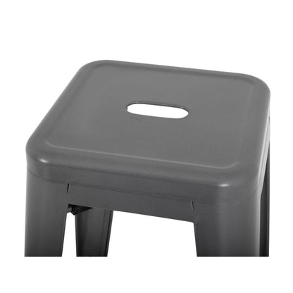 Bolero High Metal Bar Stools Gun Metal Grey (Pack of 4) PAS-DM934