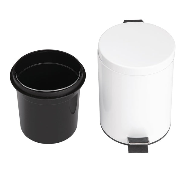 Bolero Pedal Bin White 5Ltr PAS-DP038