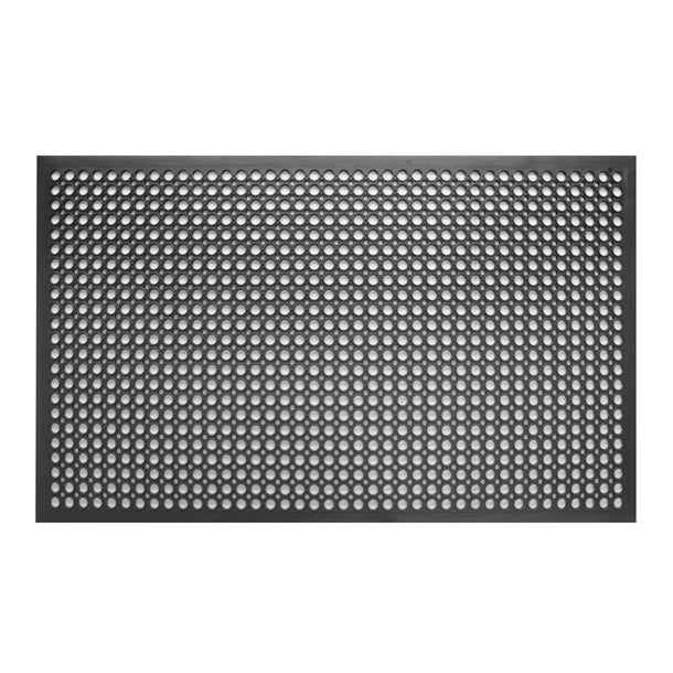 Jantex Rubber Anti Fatigue Anti Slip Floor Safety mat Black 1500 x 900mm PAS-DP206