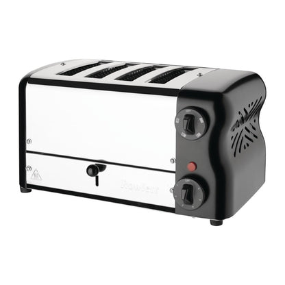 Rowlett Esprit 4 Slot Toaster Jet Black with Elements & Sandwich Cage PAS-CH183-A