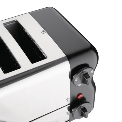 Rowlett Esprit 4 Slot Toaster Jet Black with Elements & Sandwich Cage PAS-CH183-A