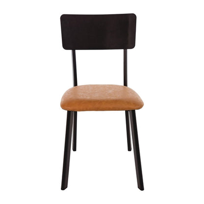 Bolero Metal & PU Side Chair Vintage Camel (Pack 4) PAS-DR300