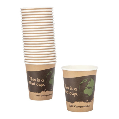 Fiesta Compostable Hot Cups Single Wall 225ml Pack of 1000 PAS-DS056