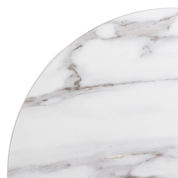 Bolero Pre-drilled Round Table Top Marble Effect 600mm PAS-DT445