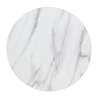 Bolero Pre-drilled Round Table Top Marble Effect 600mm PAS-DT445