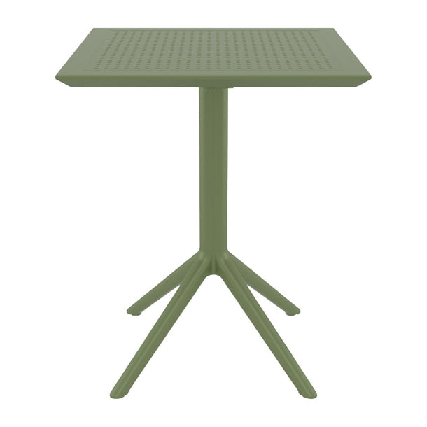 Furnlink Siesta Sky Folding Table 60 Square - Olive Green PAS-DU052