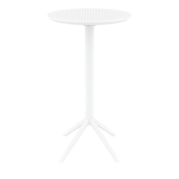 Furnlink Siesta Sky Folding BAR Table 60 Round - White PAS-DU069