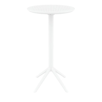 Furnlink Siesta Sky Folding BAR Table 60 Round - White PAS-DU069