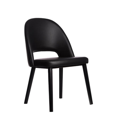 Furnlink Durafurn Semifreddo Chair - Black Legs/Black Vinyl PAS-DU164