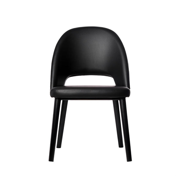 Furnlink Durafurn Semifreddo Chair - Black Legs/Black Vinyl PAS-DU164