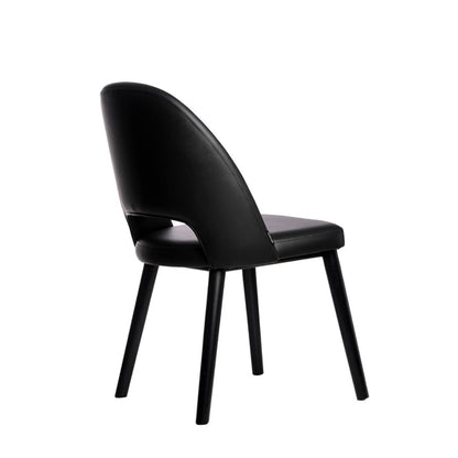 Furnlink Durafurn Semifreddo Chair - Black Legs/Black Vinyl PAS-DU164