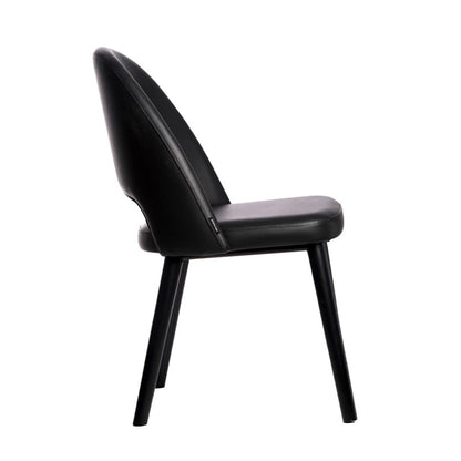 Furnlink Durafurn Semifreddo Chair - Black Legs/Black Vinyl PAS-DU164