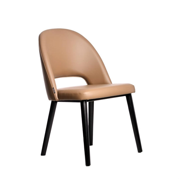 Furnlink Durafurn Semifreddo Chair - Black Legs/Taupe Vinyl PAS-DU166