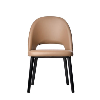 Furnlink Durafurn Semifreddo Chair - Black Legs/Taupe Vinyl PAS-DU166