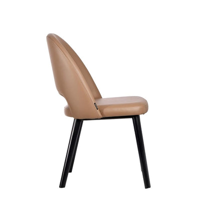 Furnlink Durafurn Semifreddo Chair - Black Legs/Taupe Vinyl PAS-DU166