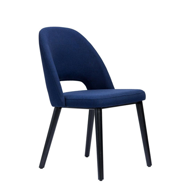 Furnlink Durafurn Semifreddo Chair - Black Legs/Navy Woven Fabric PAS-DU171