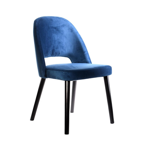 Furnlink Durafurn Semifreddo Chair - Black Legs/Denim Velvet PAS-DU174