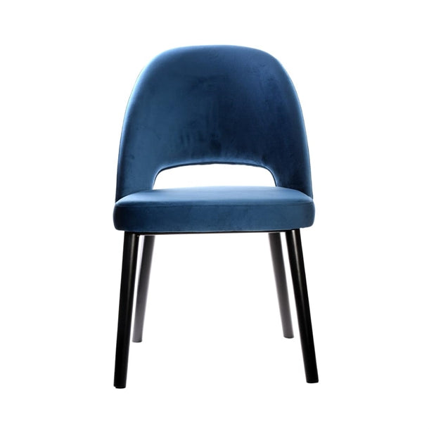 Furnlink Durafurn Semifreddo Chair - Black Legs/Denim Velvet PAS-DU174