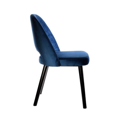 Furnlink Durafurn Semifreddo Chair - Black Legs/Denim Velvet PAS-DU174