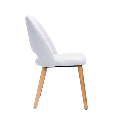 Furnlink Durafurn Semifreddo Chair - Trojan Oak Legs/ Light Grey Woven Fabric PAS-DU177